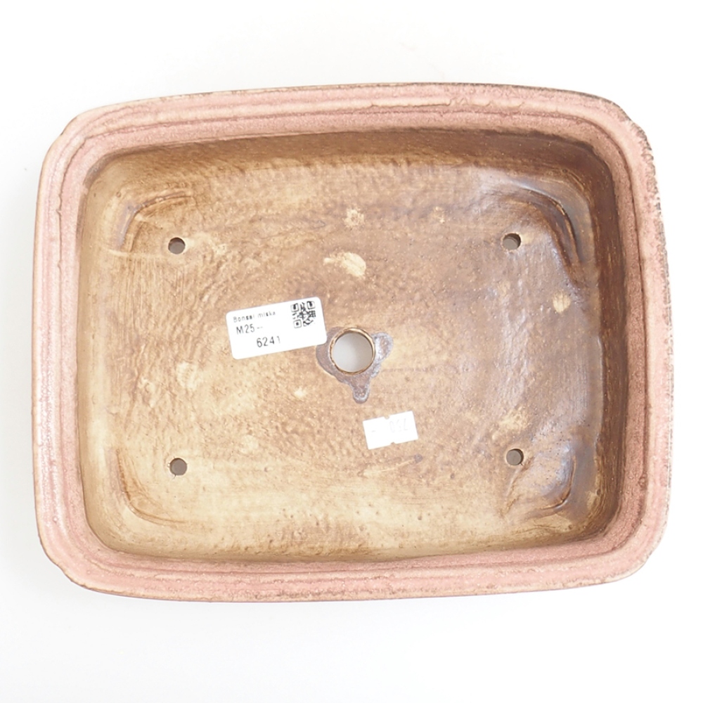 Bonsaischale aus Keramik 24,5 x 19 x 7 cm, rosa