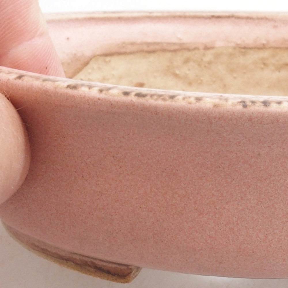 Bonsaischale aus Keramik 10 x 8,5 x 4 cm, braun