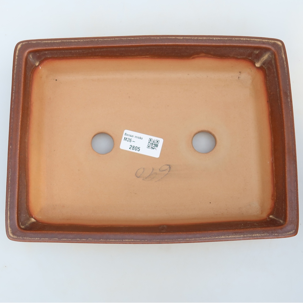 Keramikschale  26 x 20 x 5 cm, Farbe: braun
