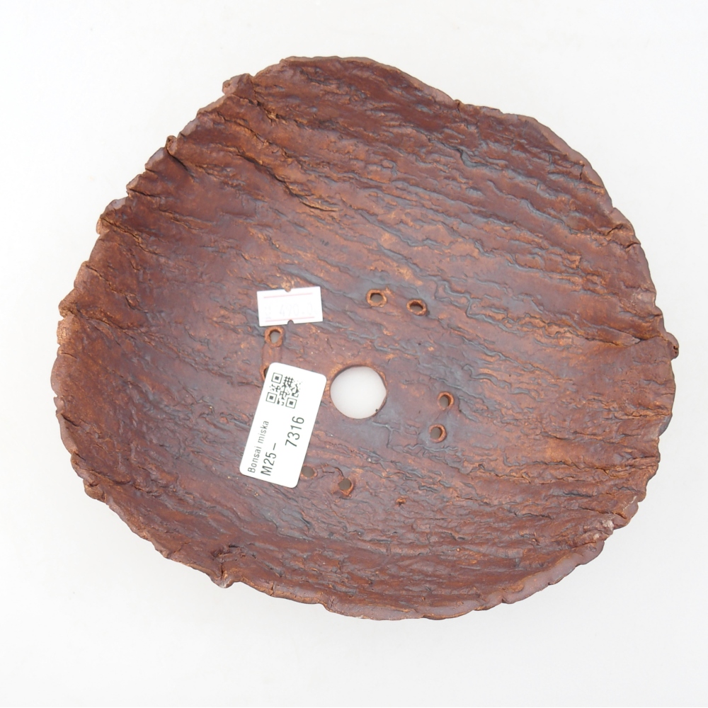 Keramische Schale 18,5 x 17,5 x 6 cm , Farbe braun