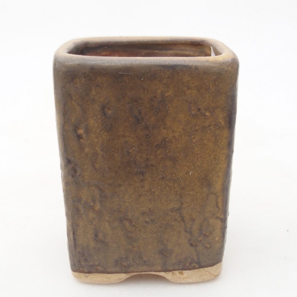 Bonsaischale aus Keramik 5 x 5 x 6,5 cm, braun