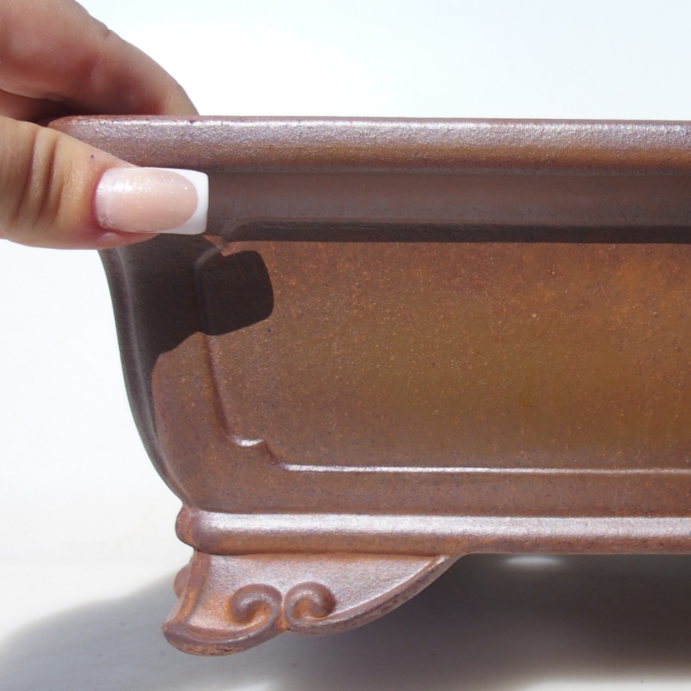 Schale 33,5 x 23 x 11 cm braun