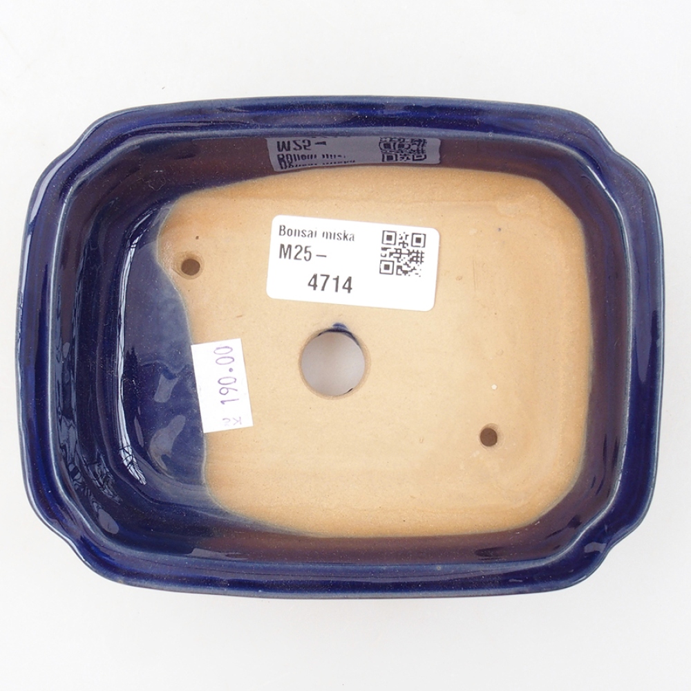 Bonsaischale aus Keramik 14 x 11 x 4 cm, Farbe blau