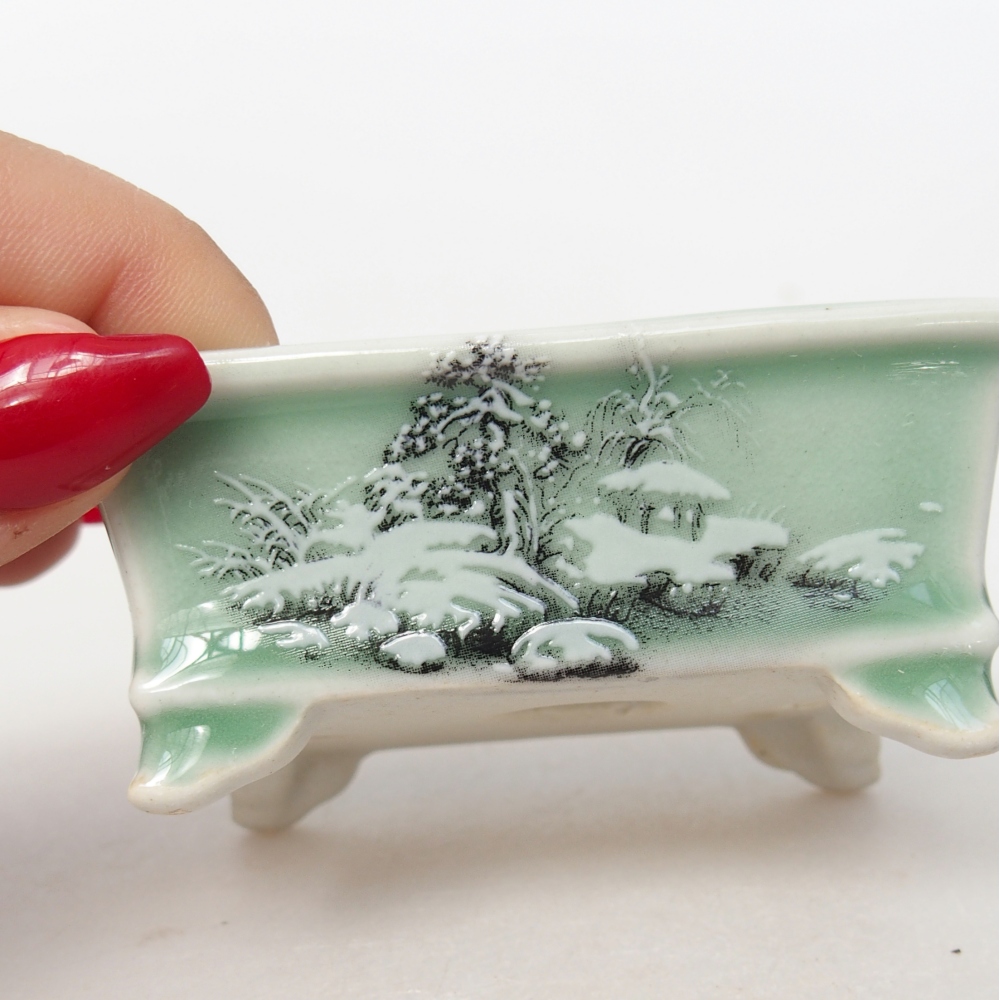 Mini-Bonsaischale 8 x 6 x 3 cm, grün