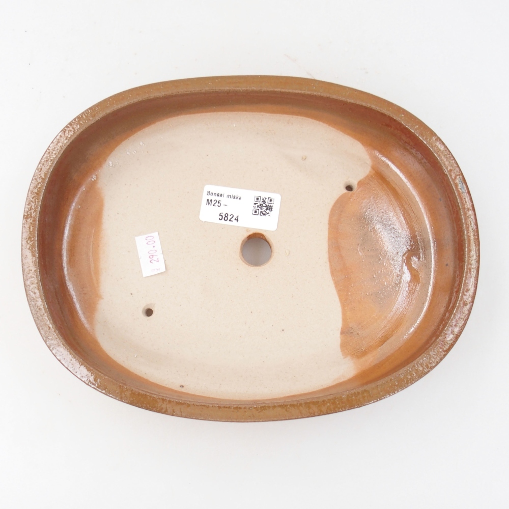 Bonsaischale aus Keramik 22 x 16,5 x 4 cm, braun