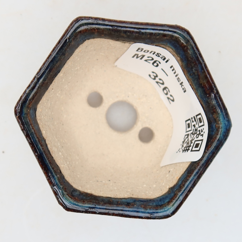 Keramik-Bonsai-Schale 5,5 × 5 × 3 cm, Farbe: blau