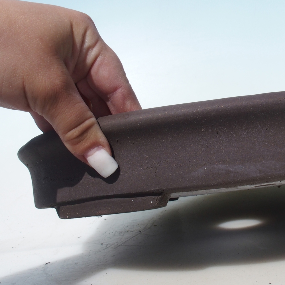 Bonsaischale 38 x 21 x 5 cm Birke braun