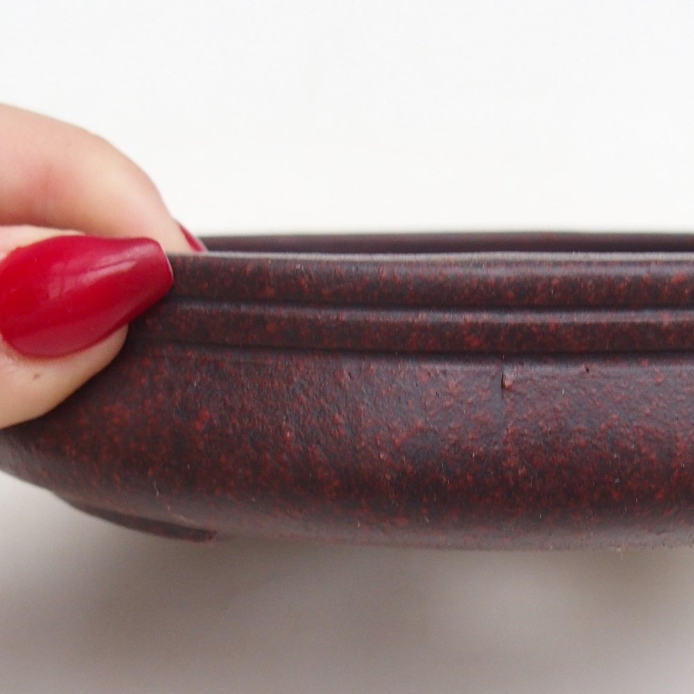 Bonsaischale aus Keramik 16 x 16 x 3 cm, braun