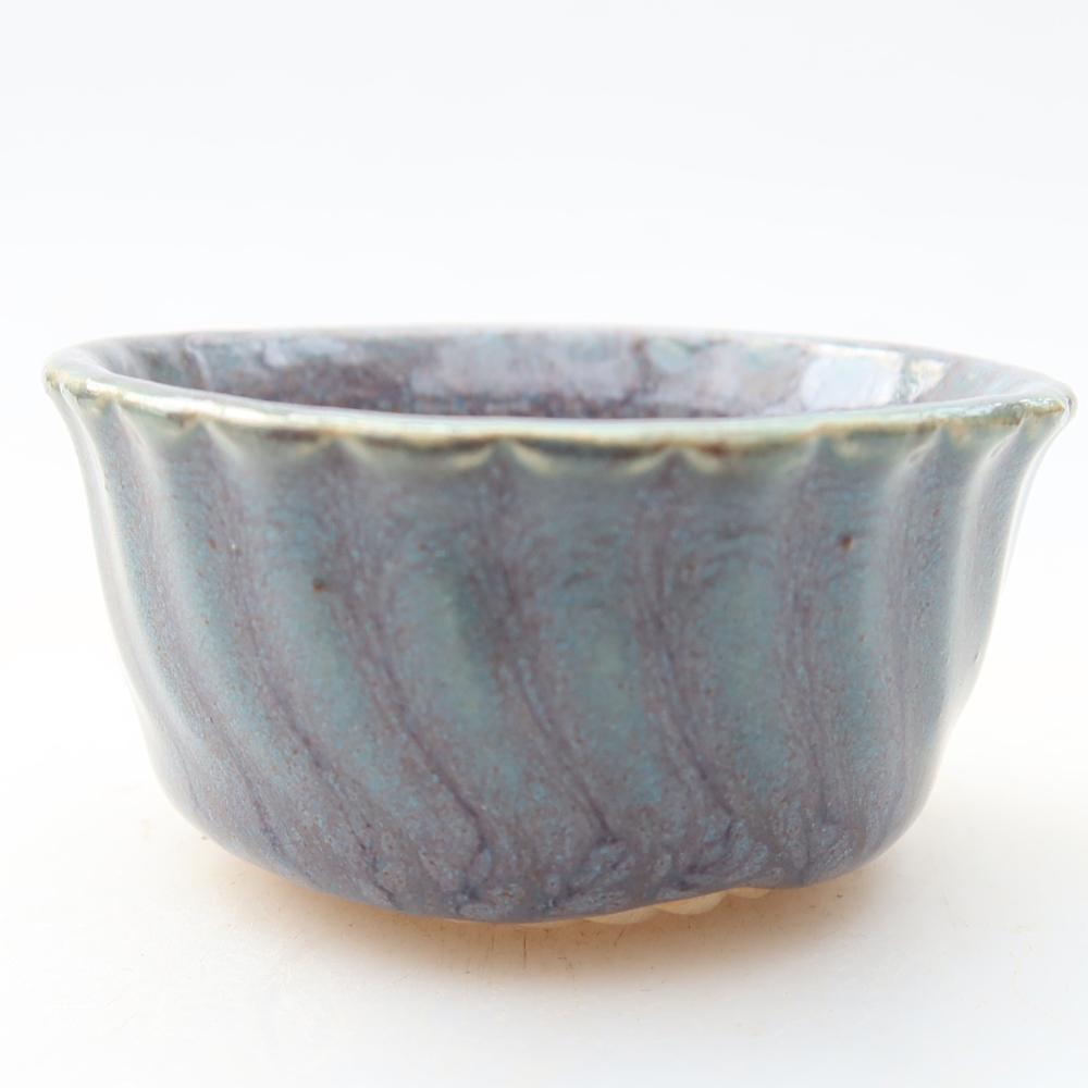 Keramik-Bonsai-Schale, 5,5 x 5,5 x 3 cm, Farbe: Grau