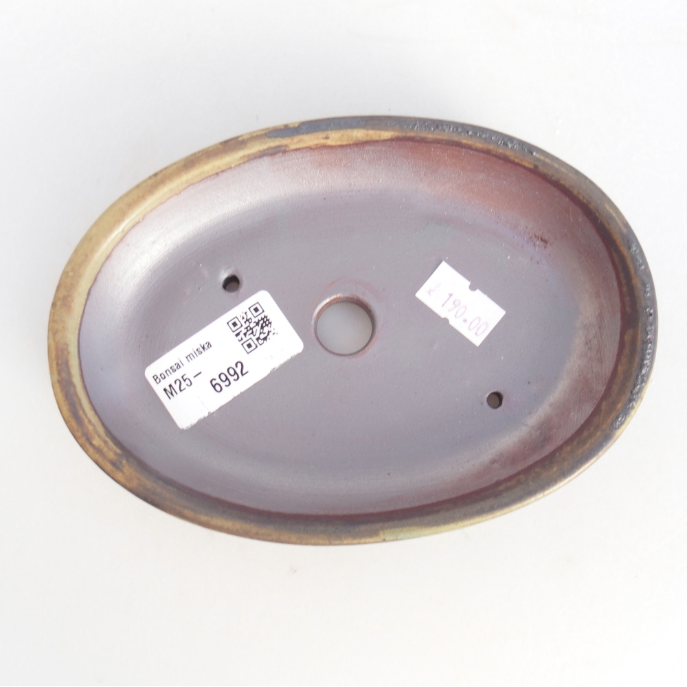 Bonsaischale aus Keramik 15,5 x 11 x 2,5 cm, braun