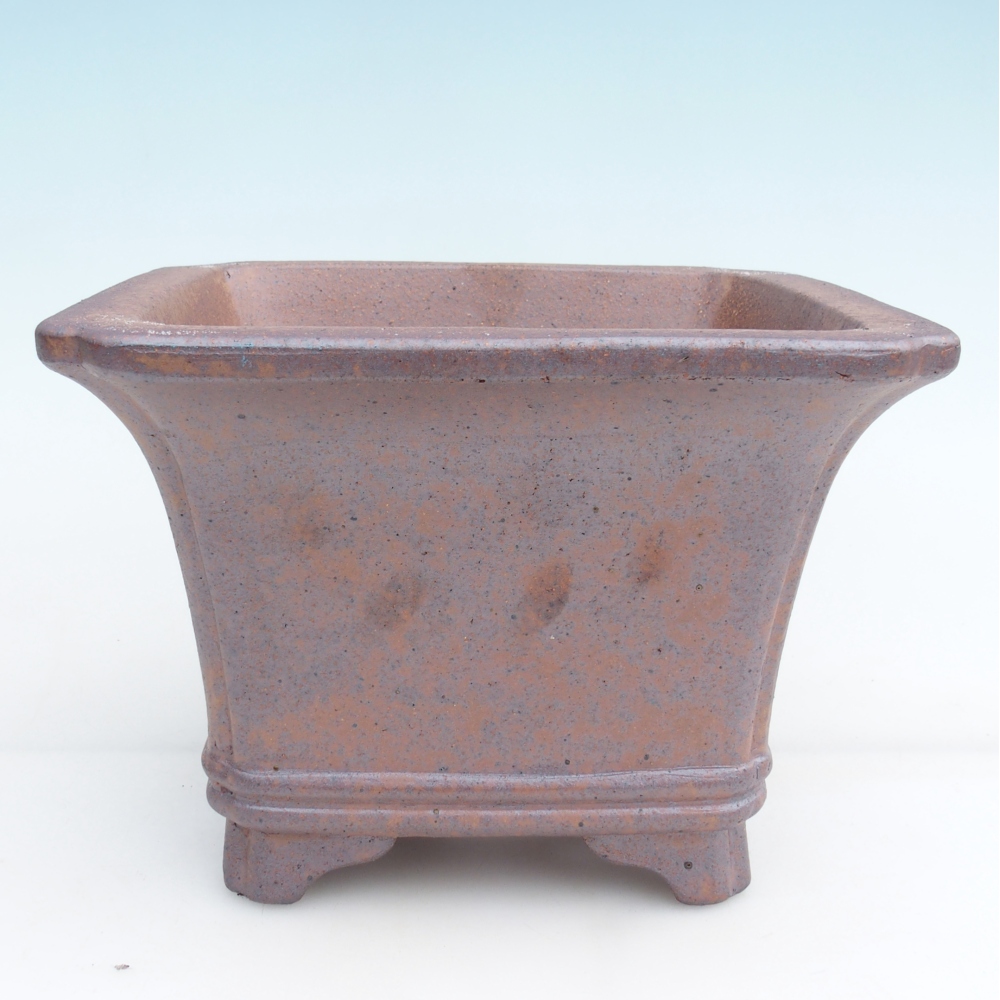 Bonsaischale aus Keramik 23,5 x 23,5 x 17 cm, metallfarben