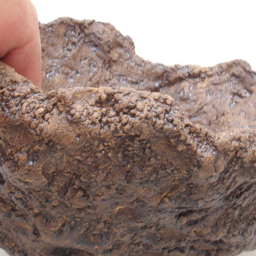 Keramikschale 13 x 11 x 12 cm , Farbe braun