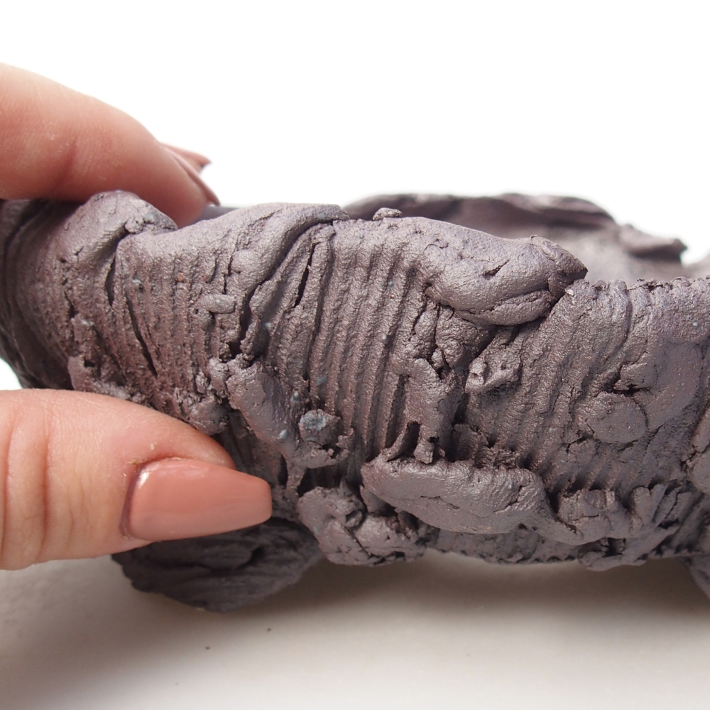 Bonsaischale aus Keramik 17 x 16 x 6 cm, metallfarben