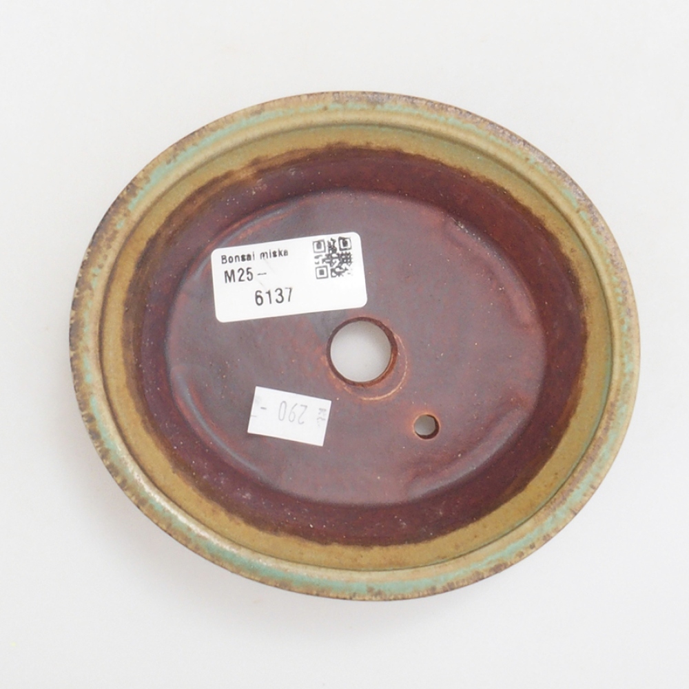 Bonsaischale aus Keramik 10 x 8,5 x 4 cm, braun