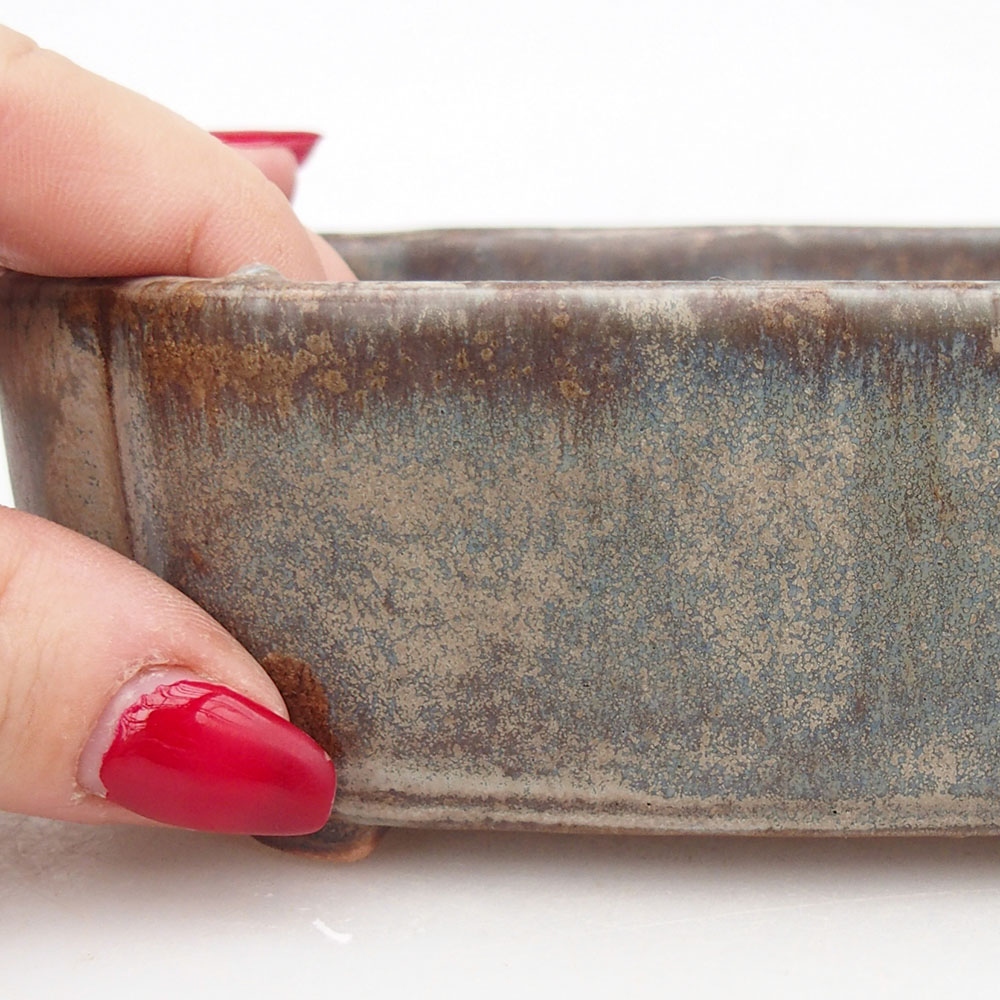 Bonsaischale aus Keramik 16 x 11,5 x 4,5 cm, Farbe blau
