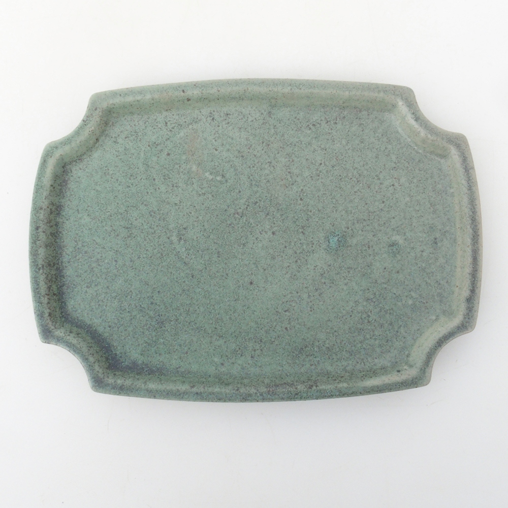 Bonsaischale + Untertasse H03 - 16,5 x 12 x 4,5 cm - grün