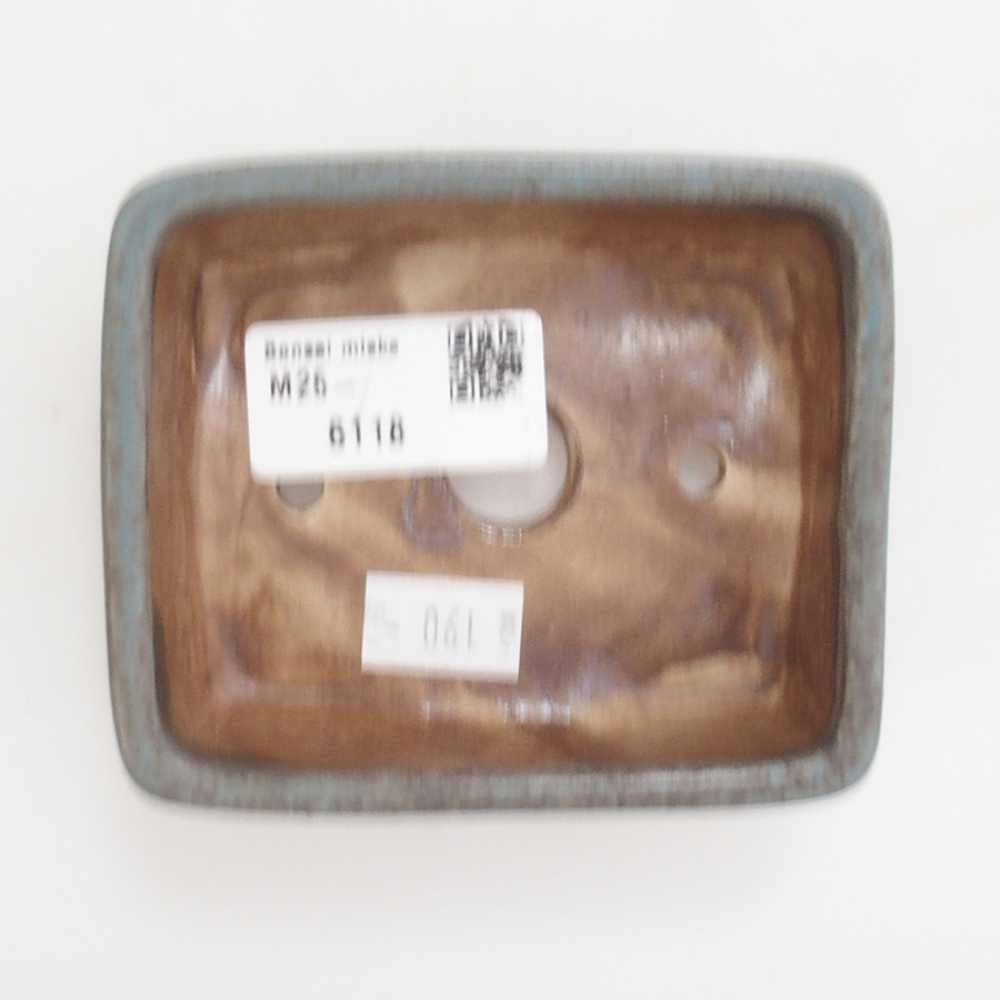 Bonsaischale aus Keramik 10 x 8,5 x 4 cm, braun