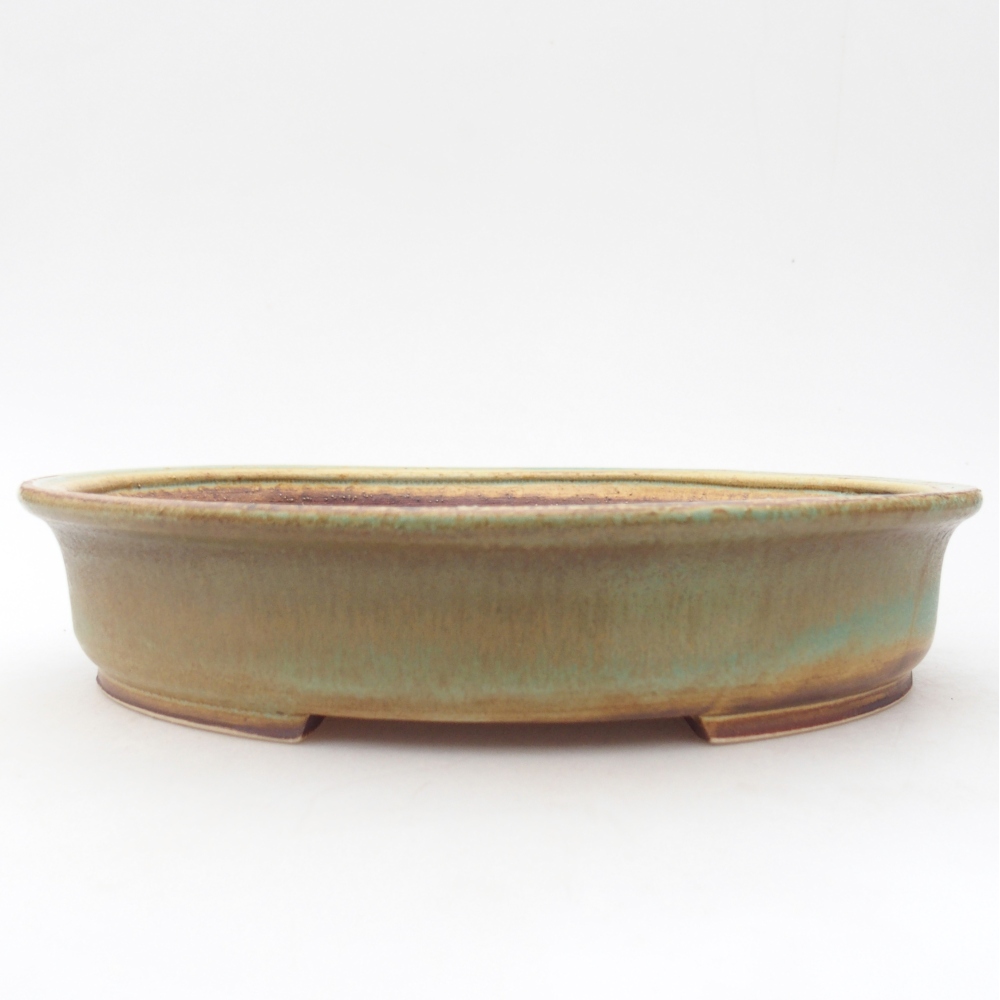 Bonsaischale aus Keramik 24 x 21 x 5 cm, grün