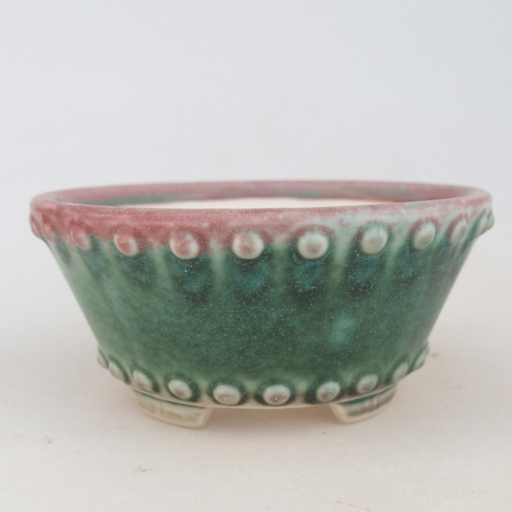 Bonsaischale aus Keramik 10,5 x 10,5 x 5 cm, grün