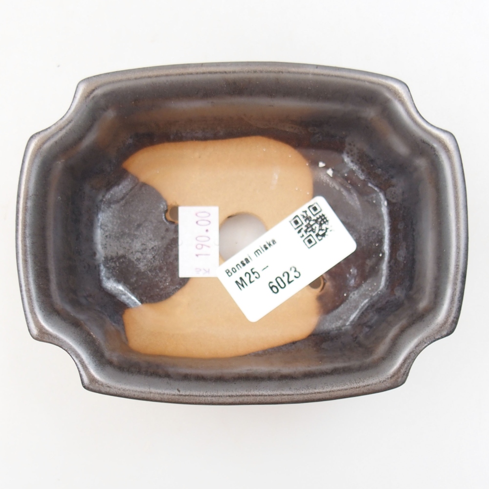 Bonsaischale aus Keramik 15,5 x 12 x 6 cm, Farbe blau