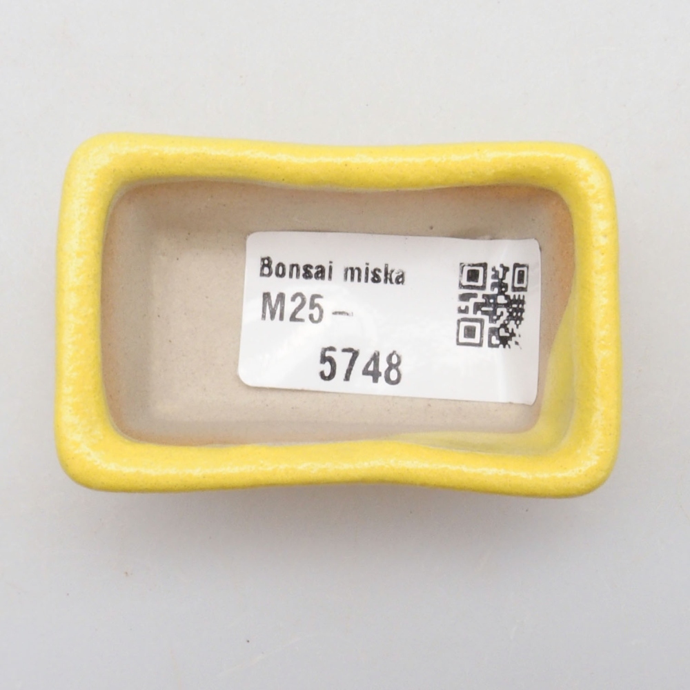Bonsaischale aus Keramik 6 x 3,5 x 2,5 cm, gelb