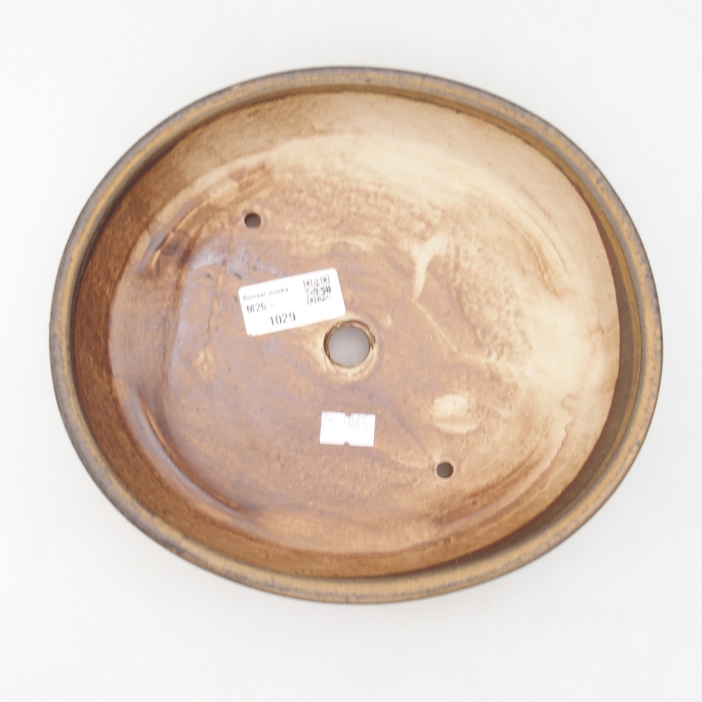 Bonsaischale aus Keramik 22,5 x 20 x 4,5 cm, braun