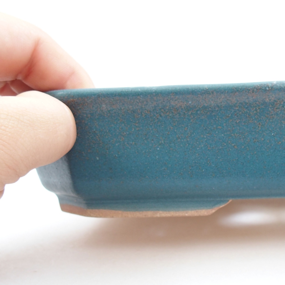 Bonsaischale aus Keramik 15,5 x 12 x 6 cm, Farbe blau