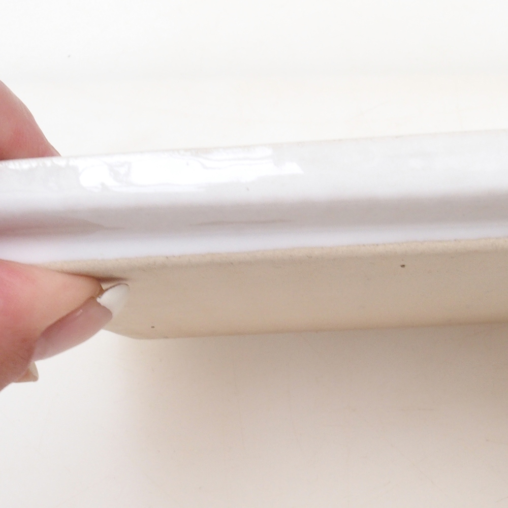 Bonsai Untersetzer Rechteck 22,5 x 17 x 1,5 cm - weiß