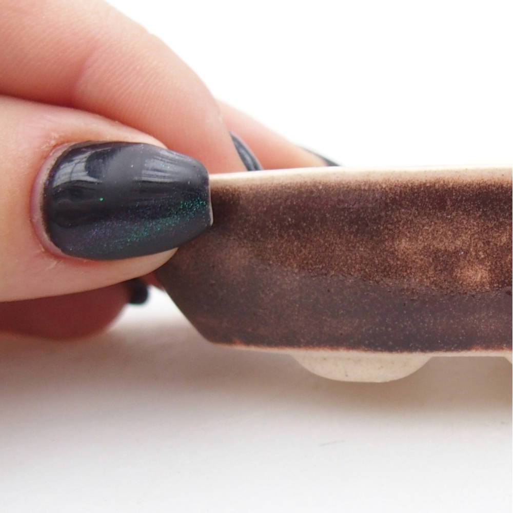 Mini-Bonsaischale 7 x 3,5 x 2 cm, braun