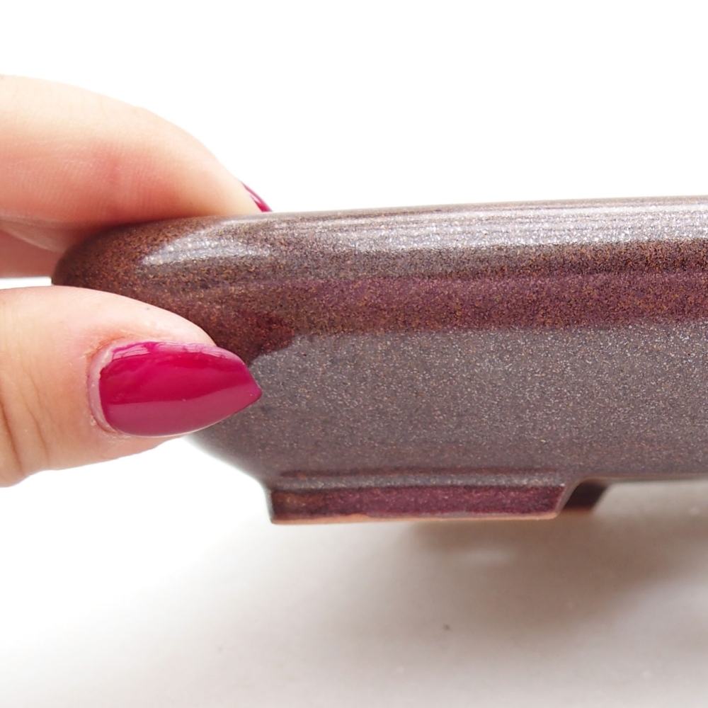 Bonsaischale aus Keramik 17 x 14 x 3,5 cm, braun