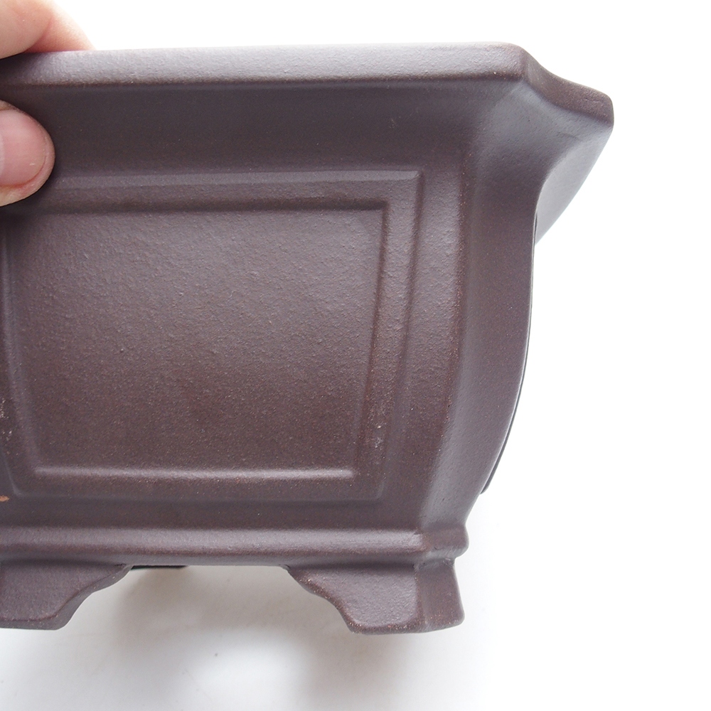 Schale 17,5 x 17,5 x 11,5 cm braun