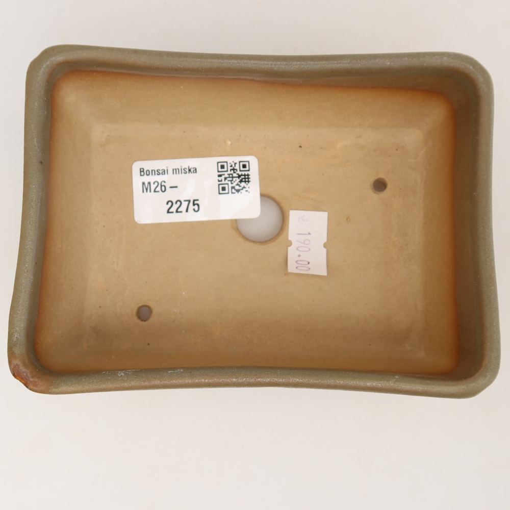 Keramik-Bonsai-Schale 13 x 9 x 5 cm, Farbe: Grau