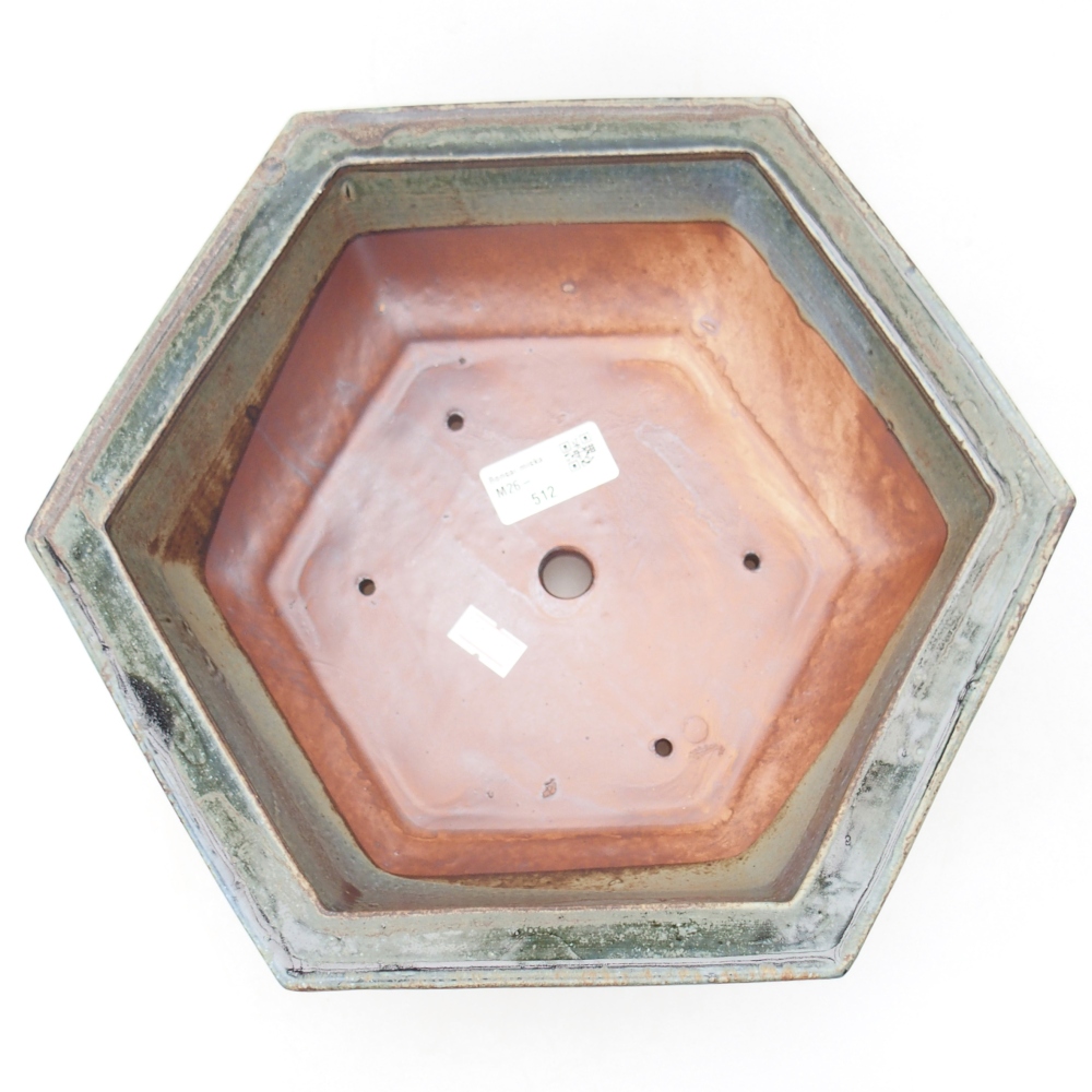 Bonsaischale aus Keramik 28 x 24,5 x 9 cm, grün