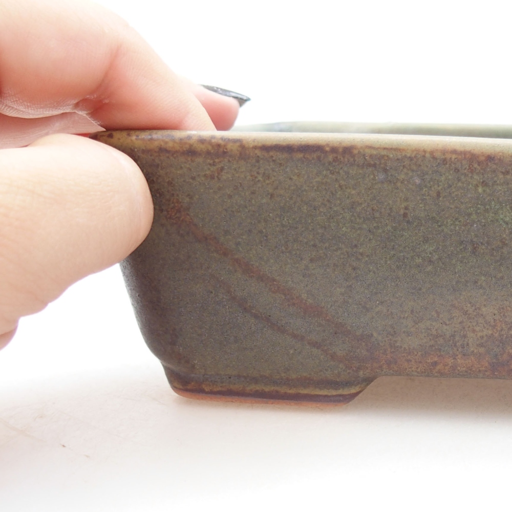 Bonsaischale aus Keramik 15,5 x 12 x 6 cm, Farbe blau