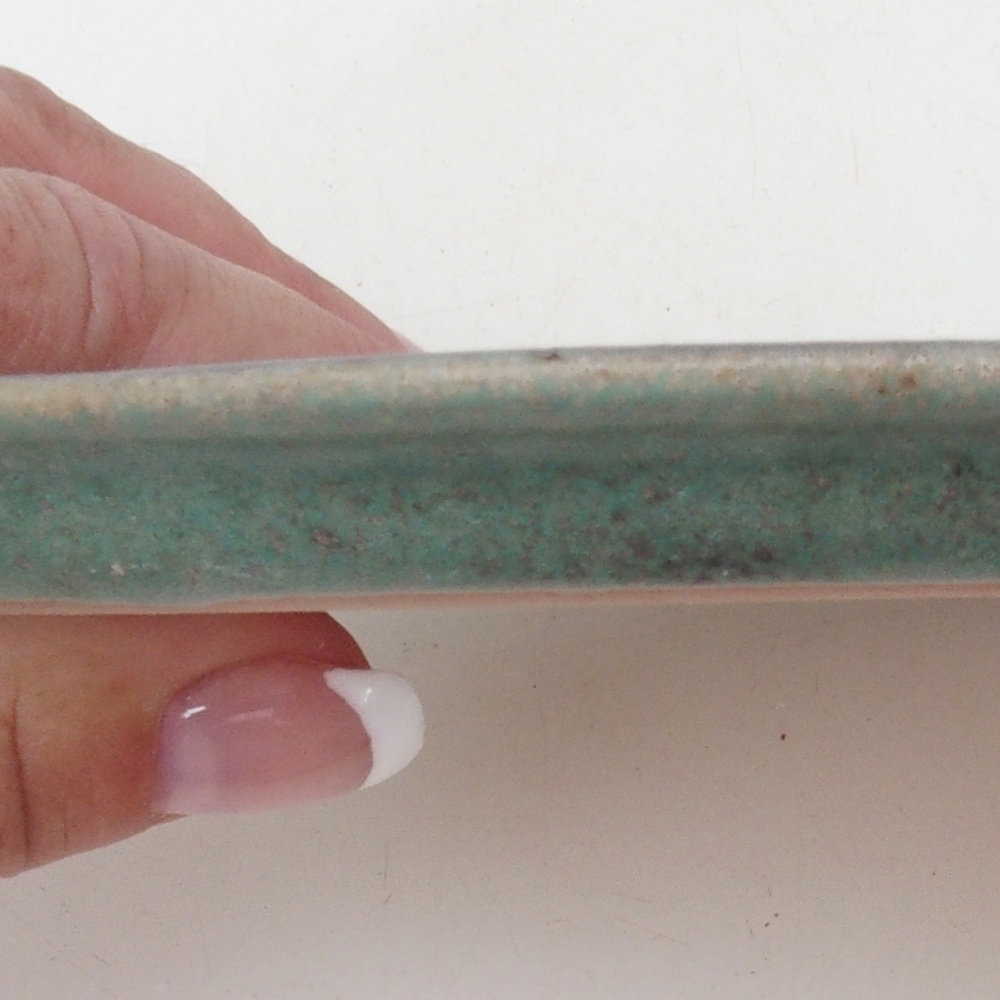 Keramische Untertasse H02 - 17,5 x 12 x 1 cm - grün