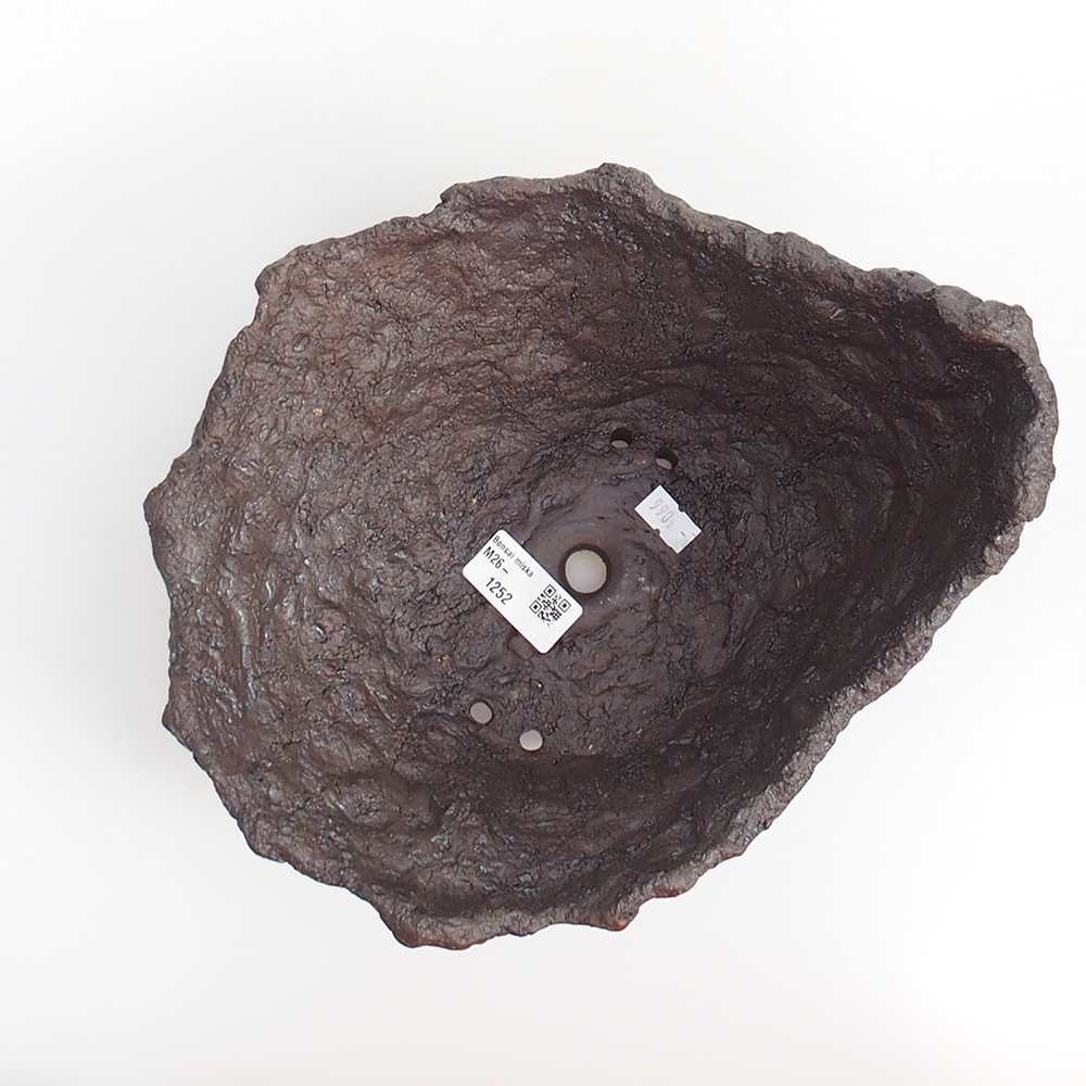 Keramikschale 24 x 21 x 16,5 cm , Farbe braun