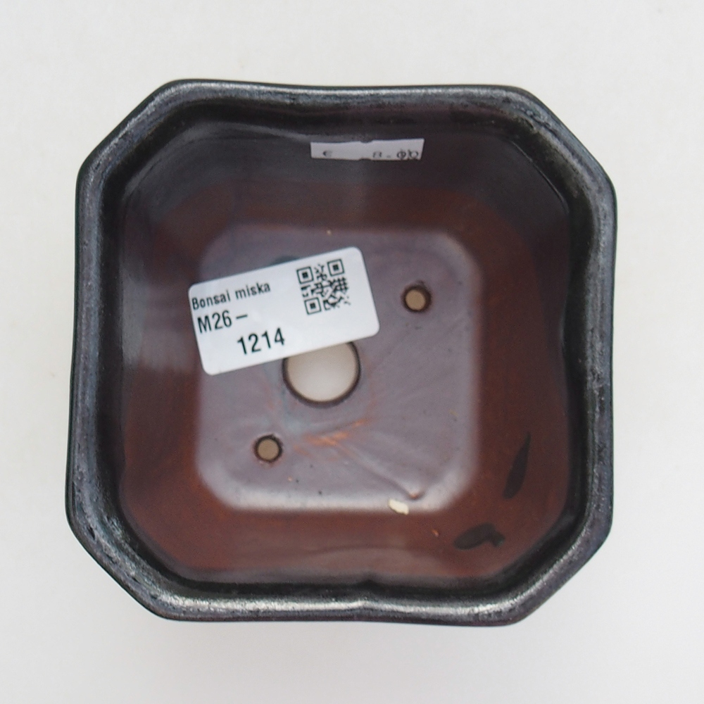 Bonsaischale aus Keramik 10 x 10 x 6 cm, grün