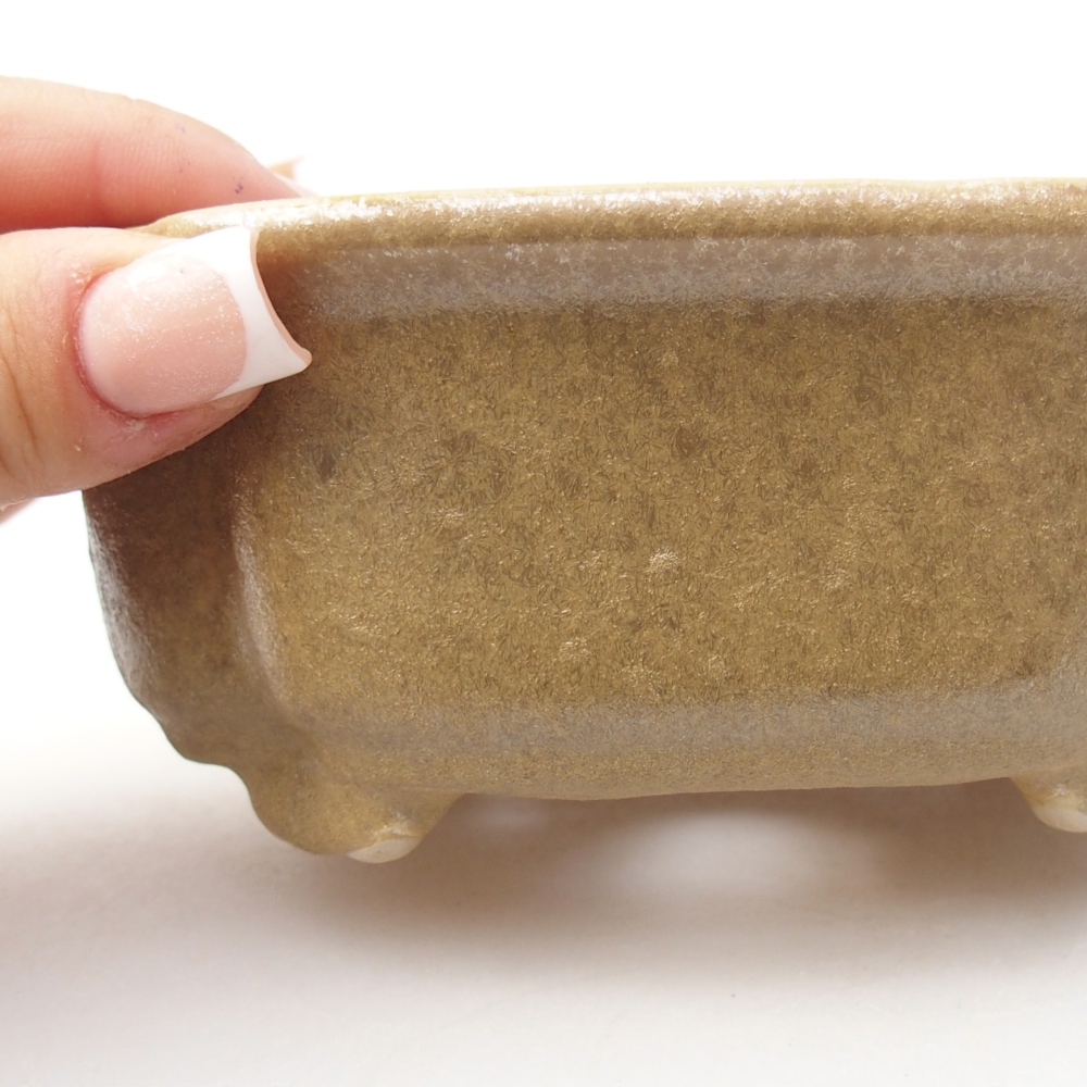 Bonsaischale aus Keramik 13 x 10 x 5 cm, Farbe beige