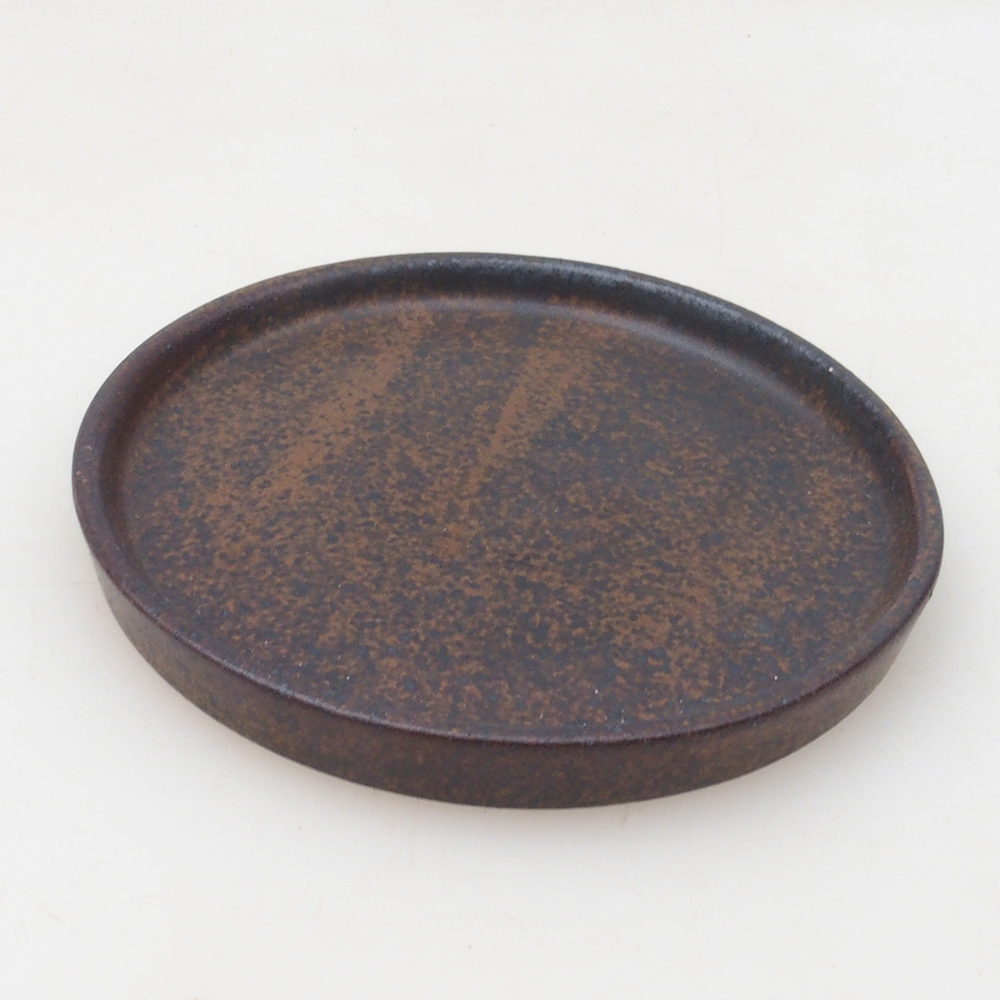 Runde Bonsai-Konsole D6-S - 10 x 10 x 1 cm - braun