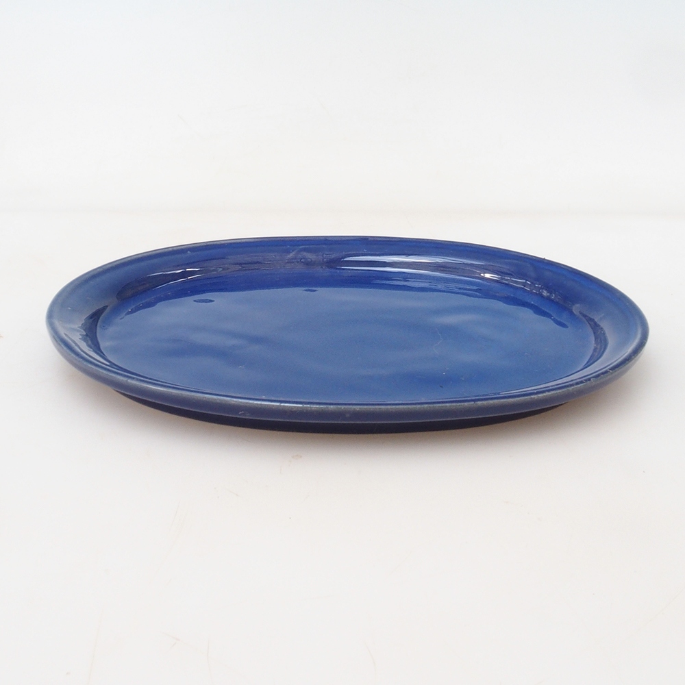 Bonsai oval Untertasse S - 20 x 16,5 x 1,5 cm - blau