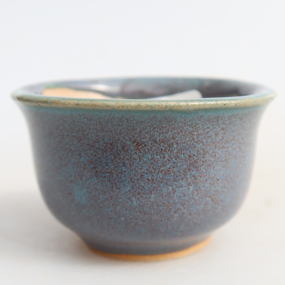 Keramik-Bonsai-Schale, 5 x 5 x 3 cm, Farbe: Grau