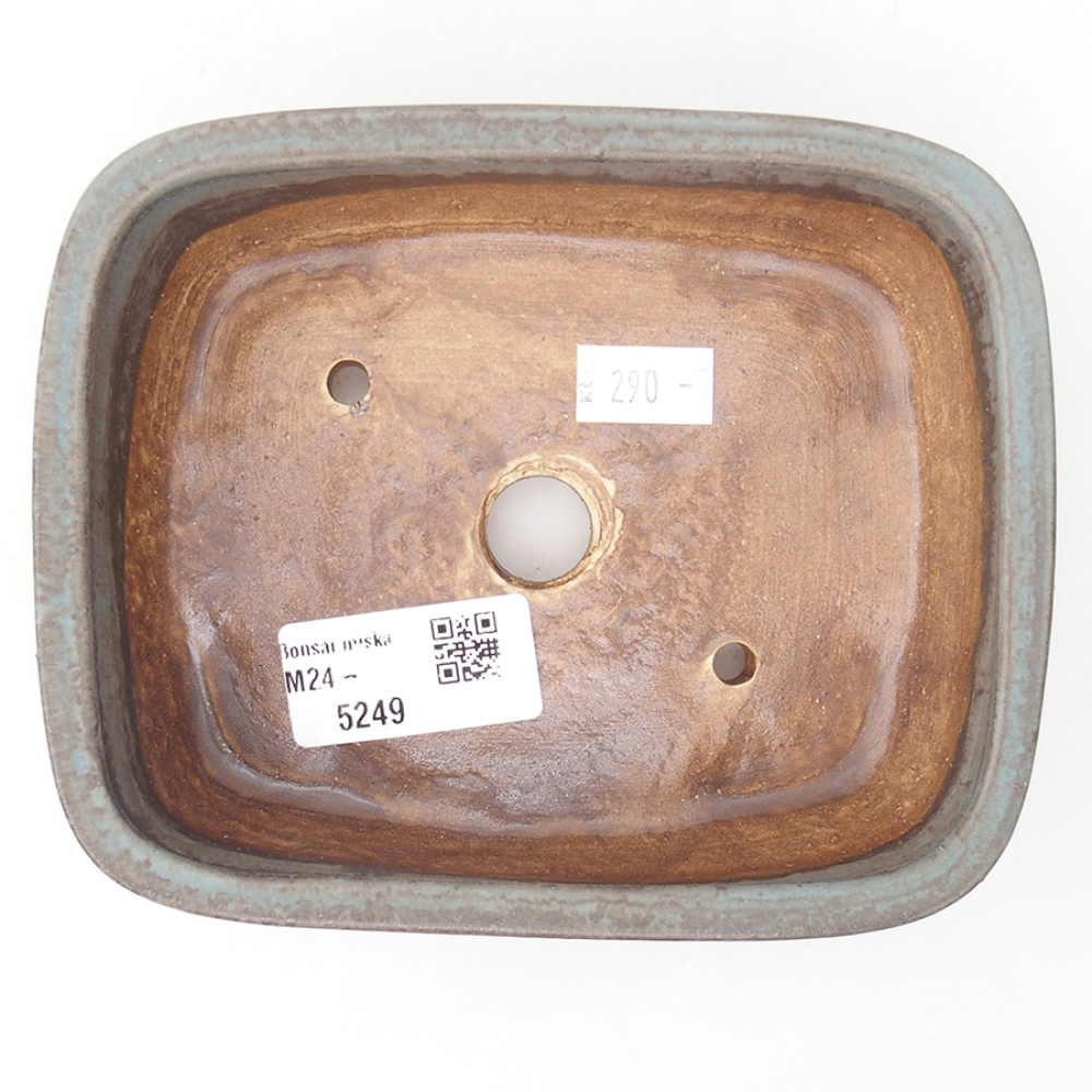 Bonsaischale aus Keramik 14,5 x 11,5 x 4 cm, Farbe blau
