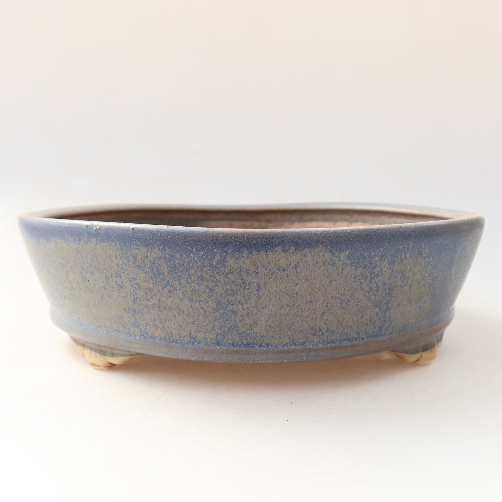 Keramik-Bonsai-Schale 21,5 x 21,5 x 6 cm, Farbe: Blau