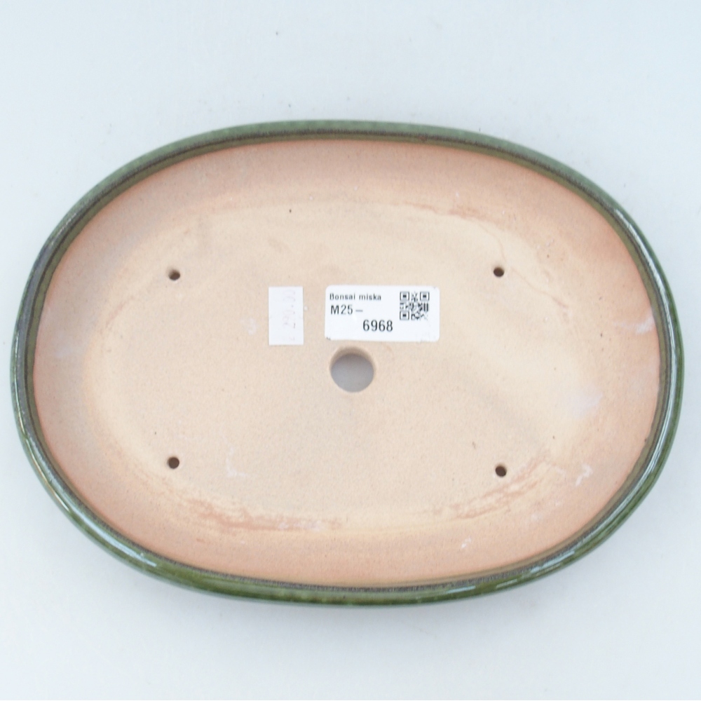 Bonsaischale aus Keramik 22,5 x 16,5 x 3 cm, grün