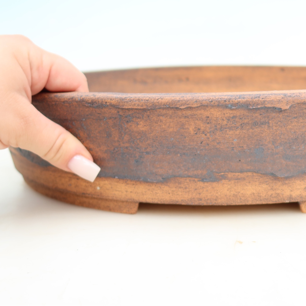 Keramik-Bonsai-Schale 38 x 30 x 7,5 cm, Farbe: braun
