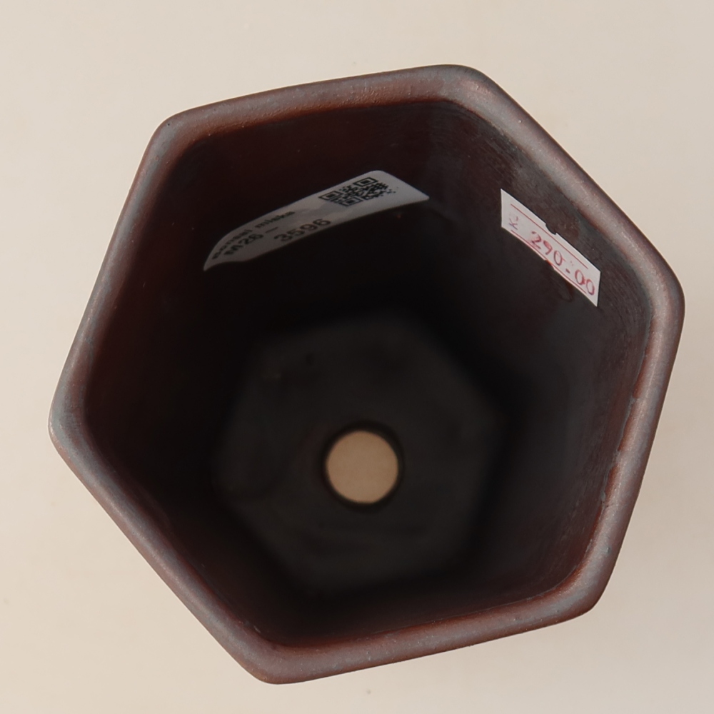 Keramik-Bonsai-Schale 9,5 x 8,5 x 14,5 cm, metallfarben