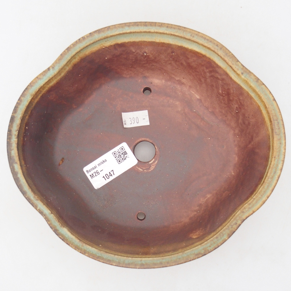 Bonsaischale aus Keramik 18,5 x 17 x 6 cm, grün
