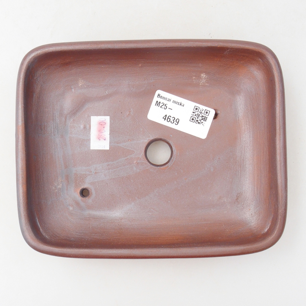 Bonsaischale aus Keramik 17 x 13,5 x 3,5 cm, metallfarben