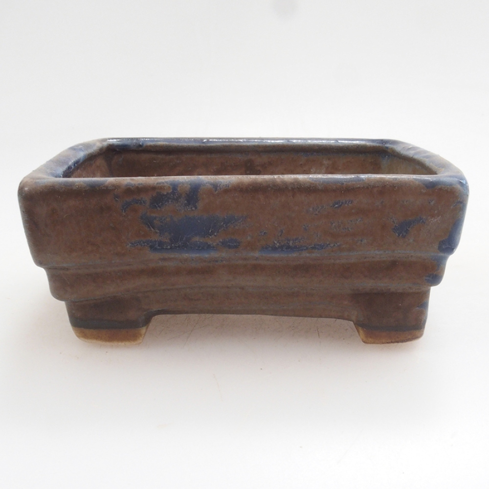 Bonsaischale aus Keramik 10 x 8,5 x 4 cm, braun