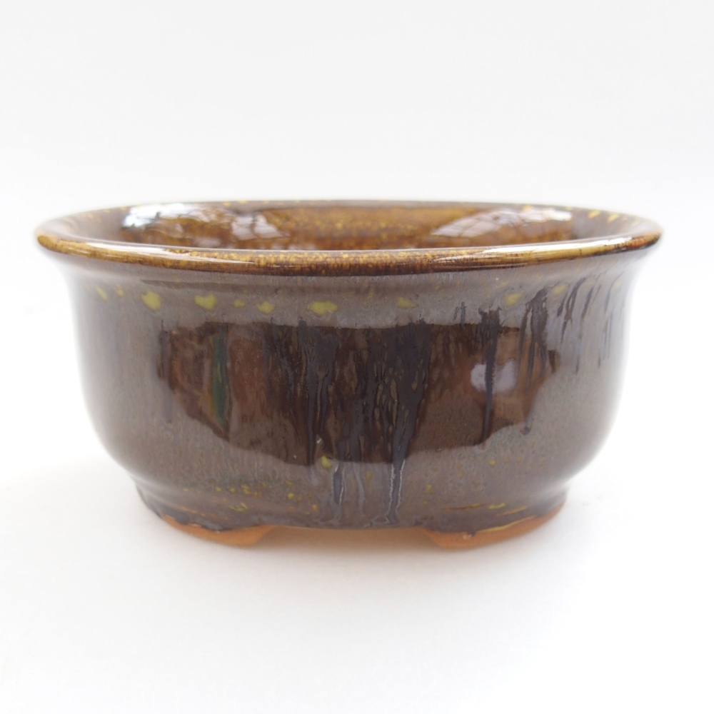 Bonsaischale aus Keramik 15,5 x 12 x 6 cm, Farbe blau